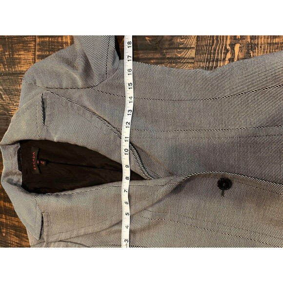 Escada Blazer Womens 36 Gray Black Herringbone Virgin Wool Blend Tailored Fitted - Picture 4 of 6